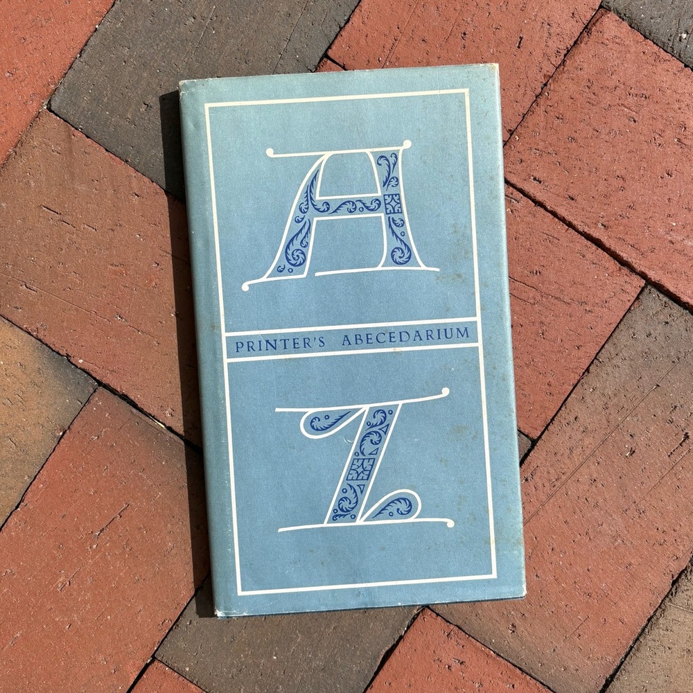 Inscribed 1974 Printers Abecedarium Alphabet Calligraphy Yale John O C McCrillis